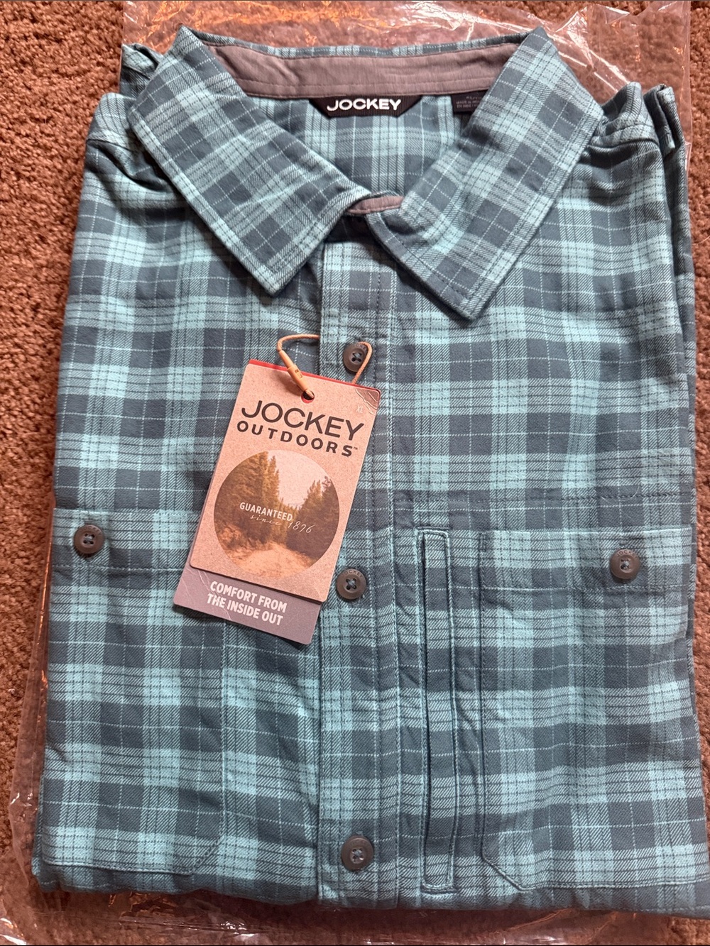 Jockey Outdoors™ by Luke Bryan Slim Fit Flannel Field Shirt XL New in Pkg